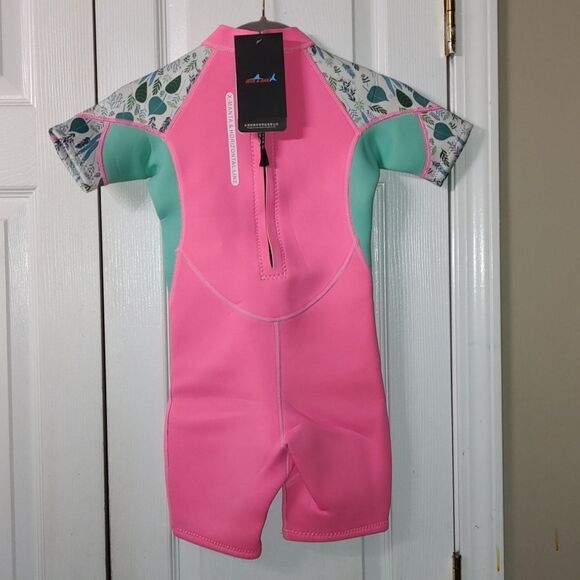 X-MANTA Girls Short Wetsuit One Piece Shorty Diving Swimsuit Sz L (4) - Picture 4 of 6